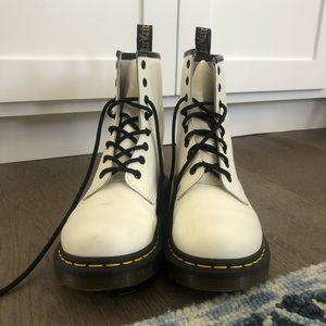 Doc Martens Classic White 1460 Combat Boots